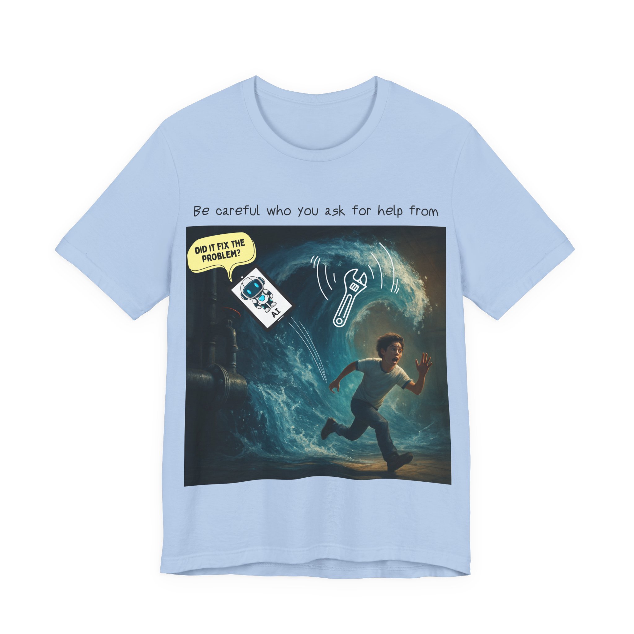 ai plumbing help t shirt – funny diy disaster ai meme tee don't just trust any advice plumber tee ai won't take my job ai plumbing help t shirt – funny diy disaster ai meme tee don't just trust any advice plumber tee ai won't take my job