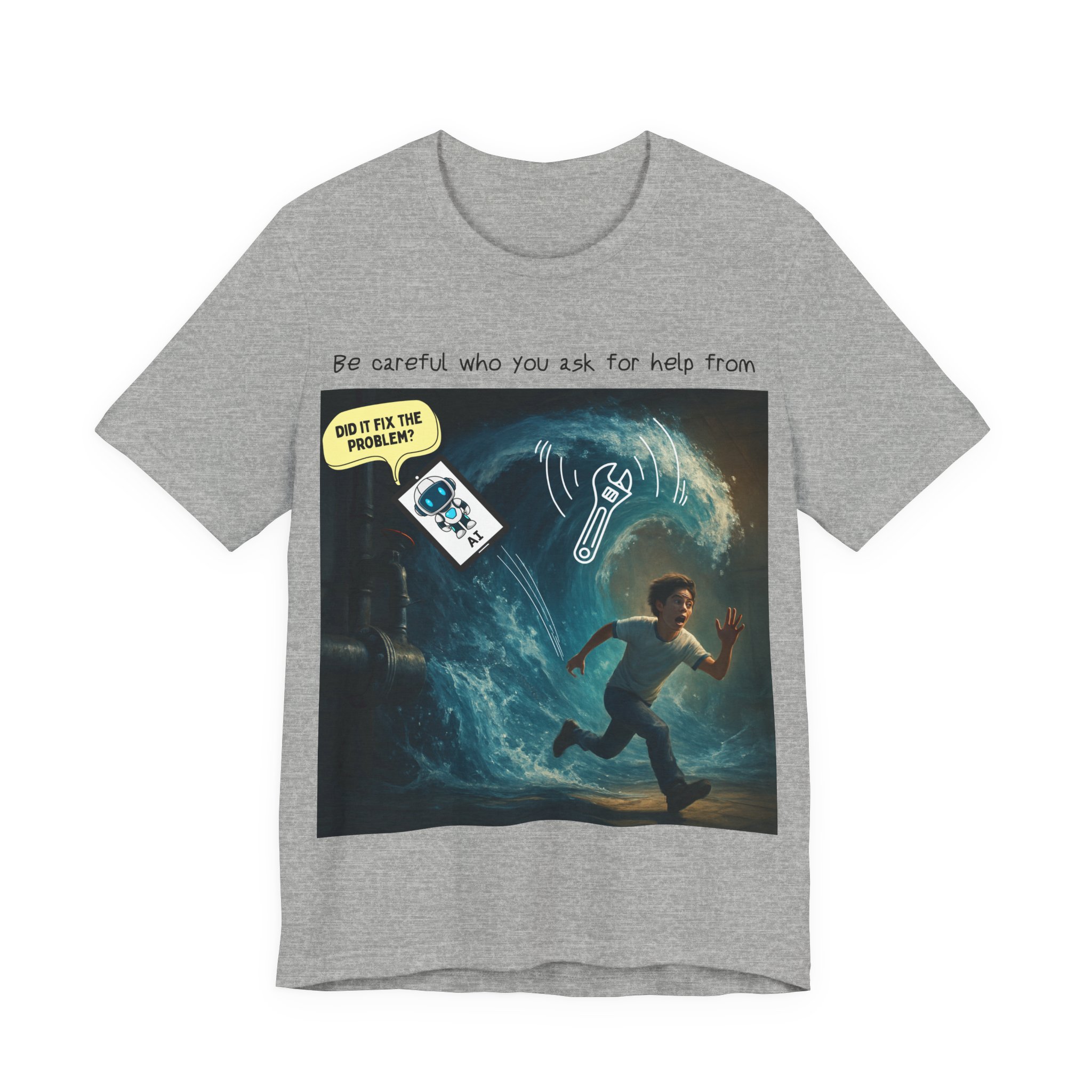 ai plumbing help t shirt – funny diy disaster ai meme tee don't just trust any advice plumber tee ai won't take my job ai plumbing help t shirt – funny diy disaster ai meme tee don't just trust any advice plumber tee ai won't take my job
