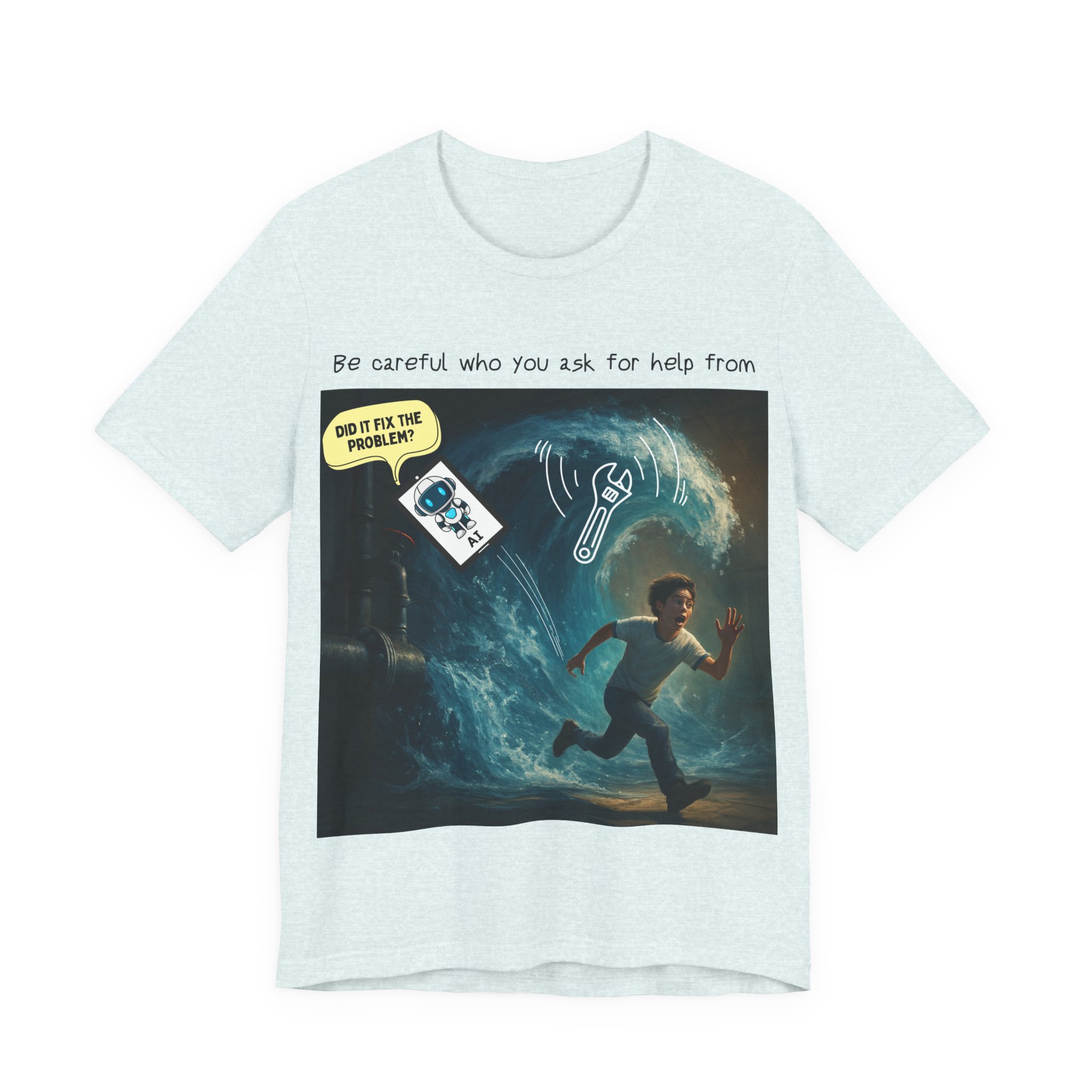 ai plumbing help t shirt – funny diy disaster ai meme tee don't just trust any advice plumber tee ai won't take my job ai plumbing help t shirt – funny diy disaster ai meme tee don't just trust any advice plumber tee ai won't take my job