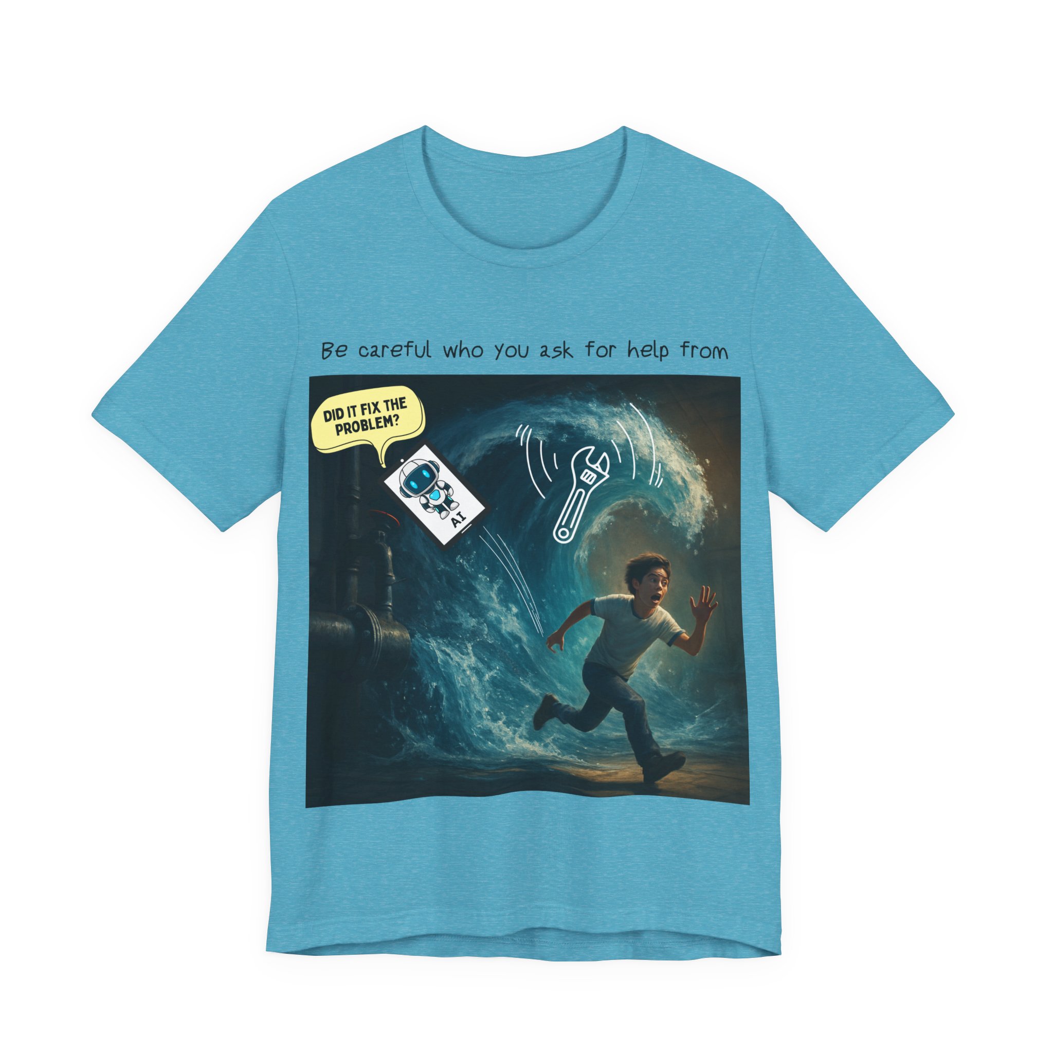 ai plumbing help t shirt – funny diy disaster ai meme tee don't just trust any advice plumber tee ai won't take my job ai plumbing help t shirt – funny diy disaster ai meme tee don't just trust any advice plumber tee ai won't take my job