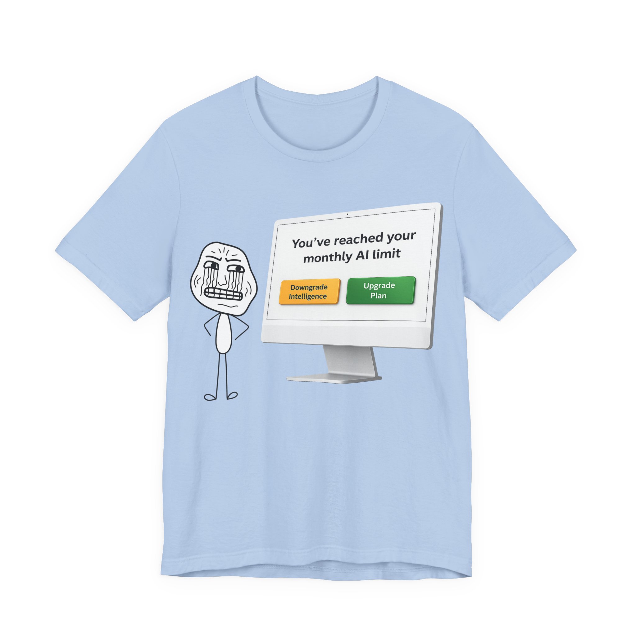 ai monthly limit reached t shirt – funny ai quota exceeded upgrade plan meme tee ai monthly limit reached t shirt – funny ai quota exceeded upgrade plan meme tee