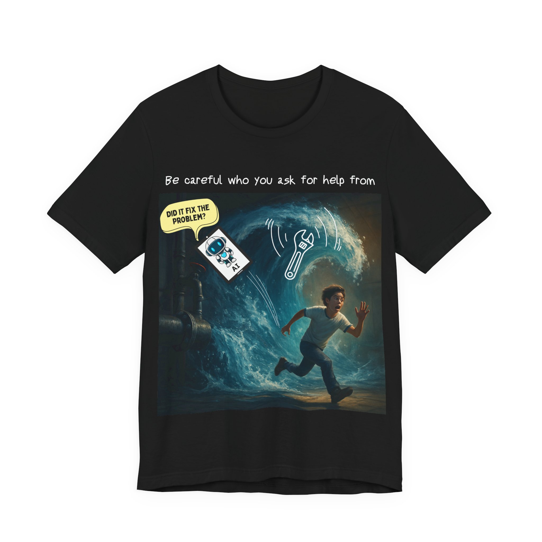 ai plumbing help t shirt – funny diy disaster ai meme tee don't just trust any advice plumber tee ai won't take my job ai plumbing help t shirt – funny diy disaster ai meme tee don't just trust any advice plumber tee ai won't take my job