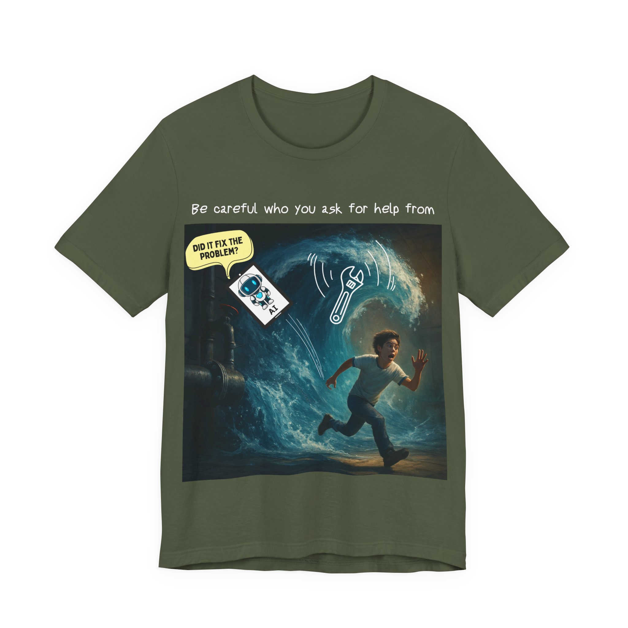 ai plumbing help t shirt – funny diy disaster ai meme tee don't just trust any advice plumber tee ai won't take my job ai plumbing help t shirt – funny diy disaster ai meme tee don't just trust any advice plumber tee ai won't take my job