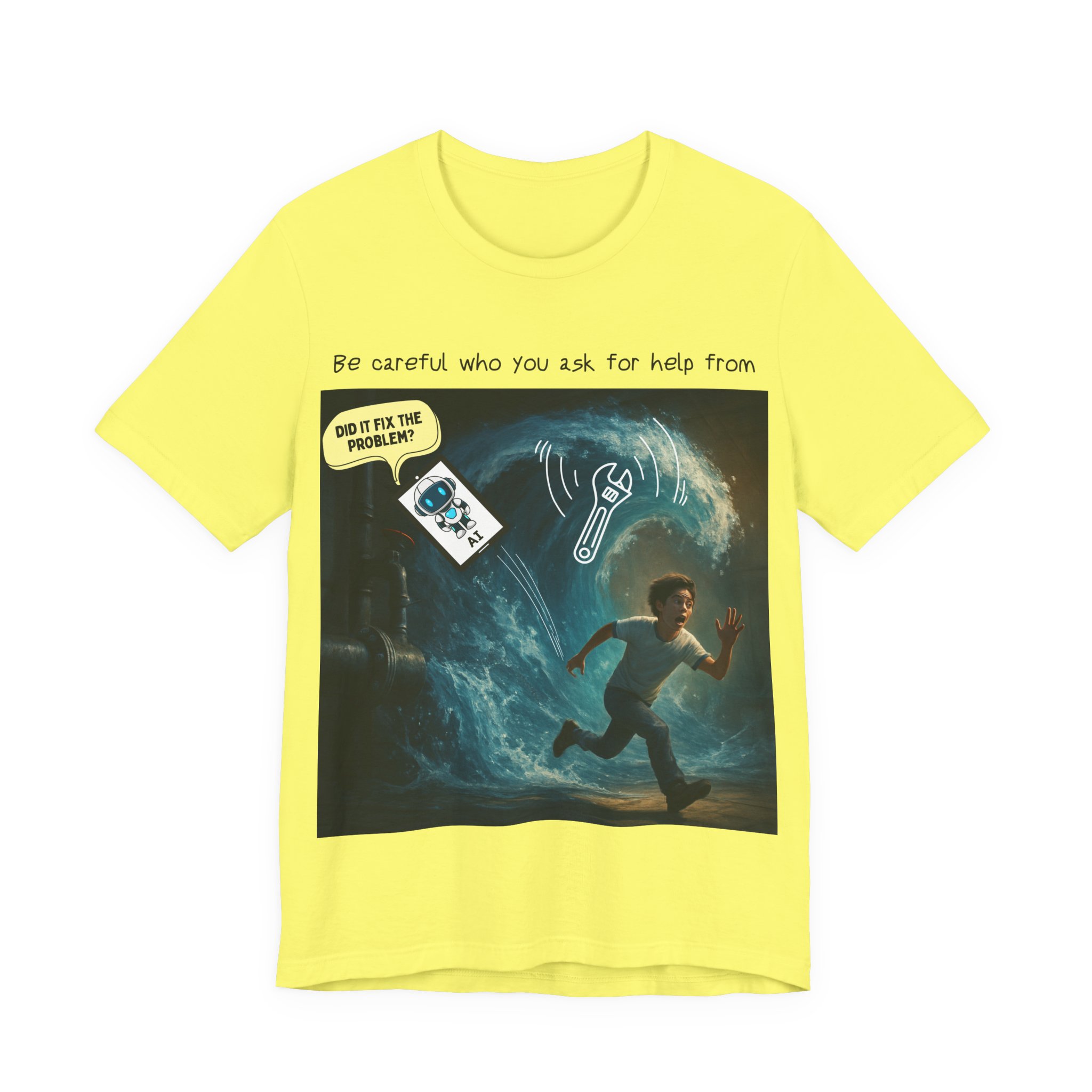 ai plumbing help t shirt – funny diy disaster ai meme tee don't just trust any advice plumber tee ai won't take my job ai plumbing help t shirt – funny diy disaster ai meme tee don't just trust any advice plumber tee ai won't take my job
