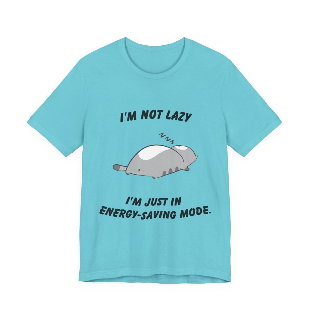 i’m not lazy i’m just in energy saving mode cat t shirt funny lazy cat graphic tee bella + canvas 3001