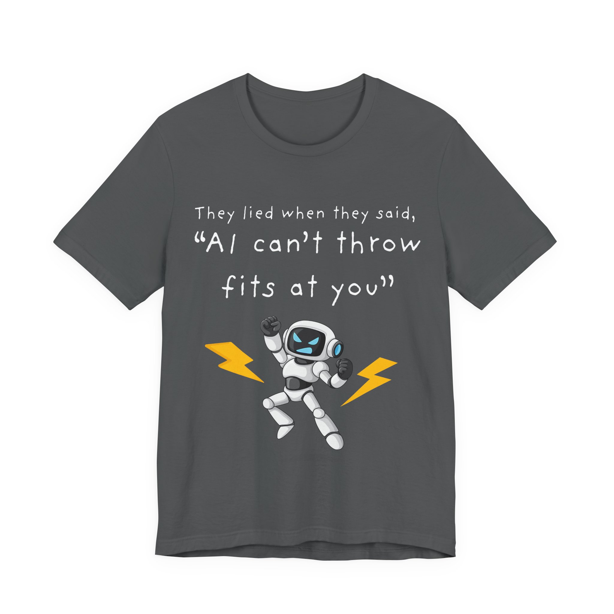 ai robot throwing fits t shirt funny tech humor tee ai attitude ai throwing tantrums meme tee tech humor shirt bella + canvas 3001 ai robot throwing fits t shirt funny tech humor tee ai attitude ai throwing tantrums meme tee tech humor shirt bella + canvas 3001