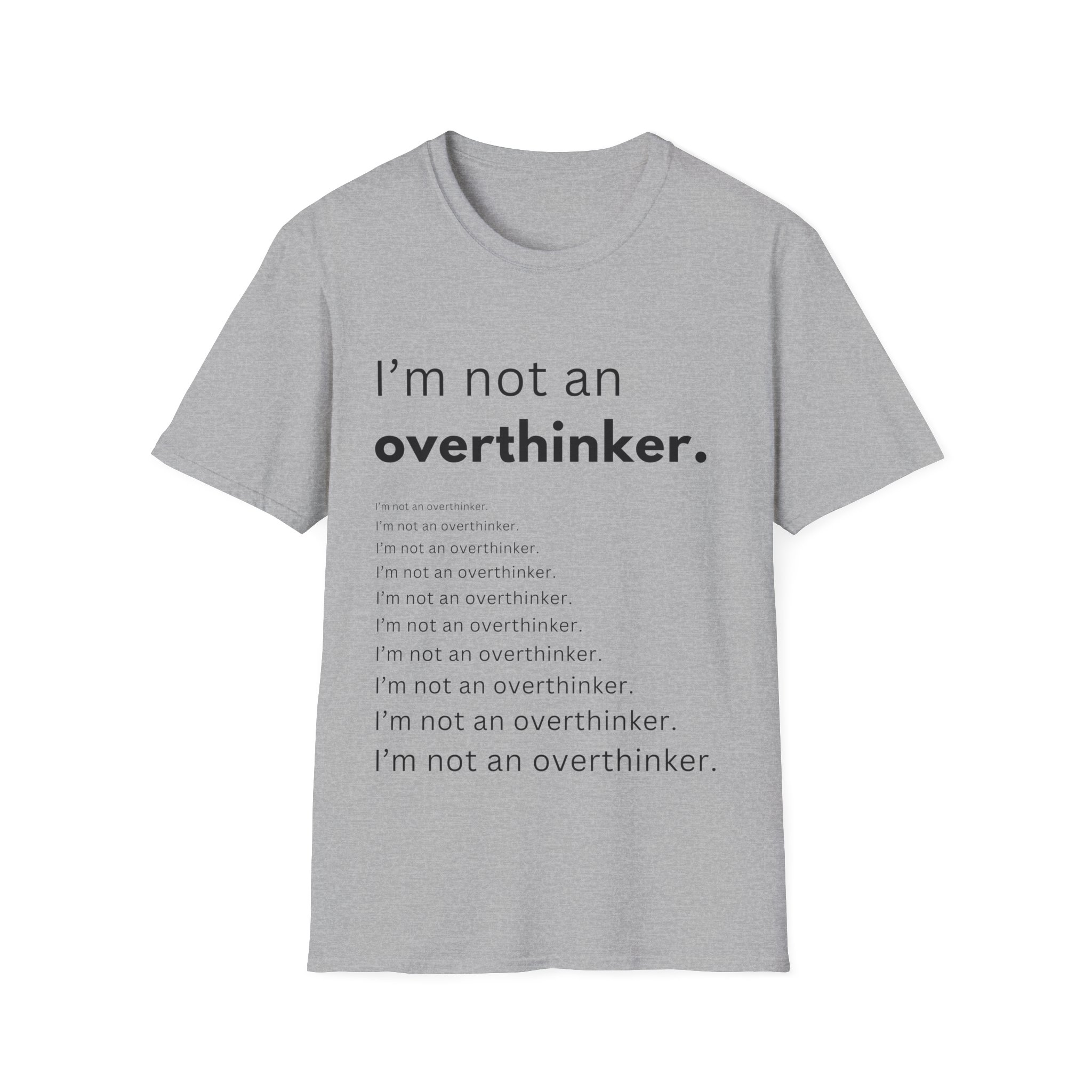 i’m not an overthinker funny anxiety t shirt overthinking humor tee gildan 64000 i’m not an overthinker funny anxiety t shirt overthinking humor tee gildan 64000
