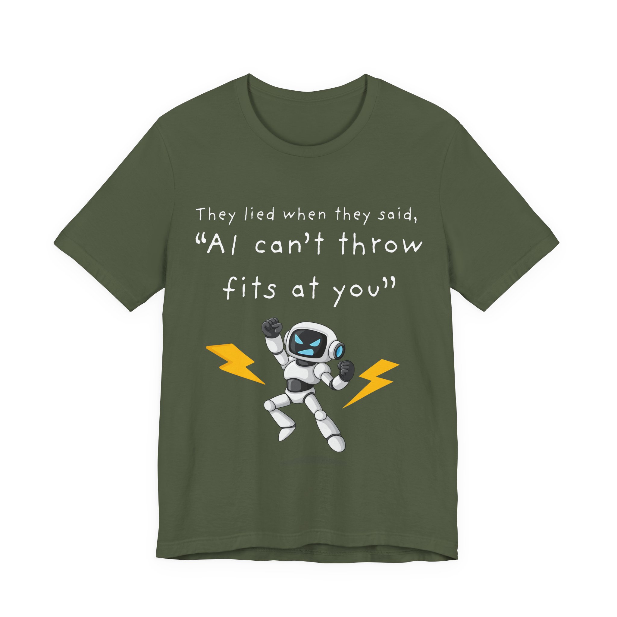 ai robot throwing fits t shirt funny tech humor tee ai attitude ai throwing tantrums meme tee tech humor shirt bella + canvas 3001 ai robot throwing fits t shirt funny tech humor tee ai attitude ai throwing tantrums meme tee tech humor shirt bella + canvas 3001