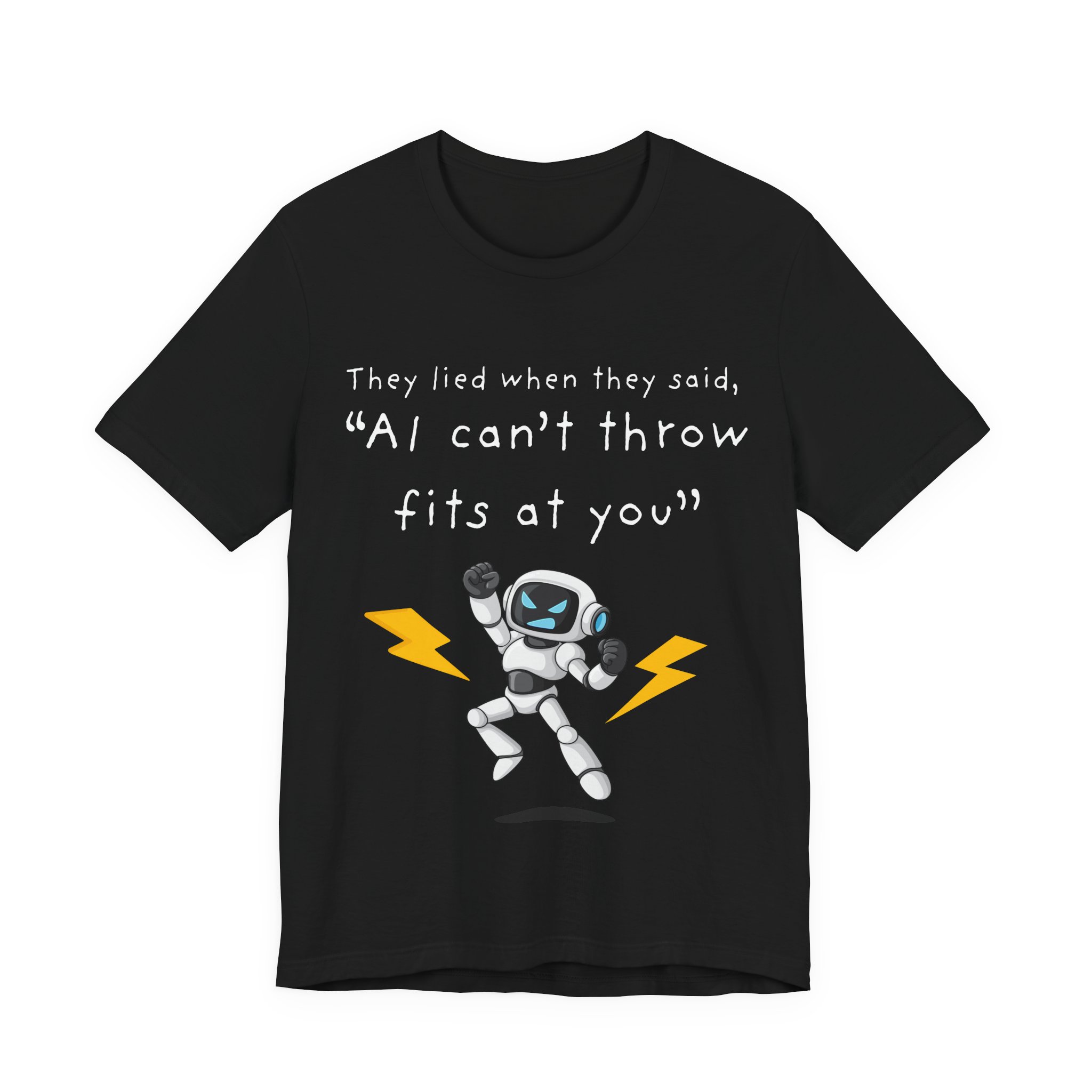 ai robot throwing fits t shirt funny tech humor tee ai attitude ai throwing tantrums meme tee tech humor shirt bella + canvas 3001 ai robot throwing fits t shirt funny tech humor tee ai attitude ai throwing tantrums meme tee tech humor shirt bella + canvas 3001