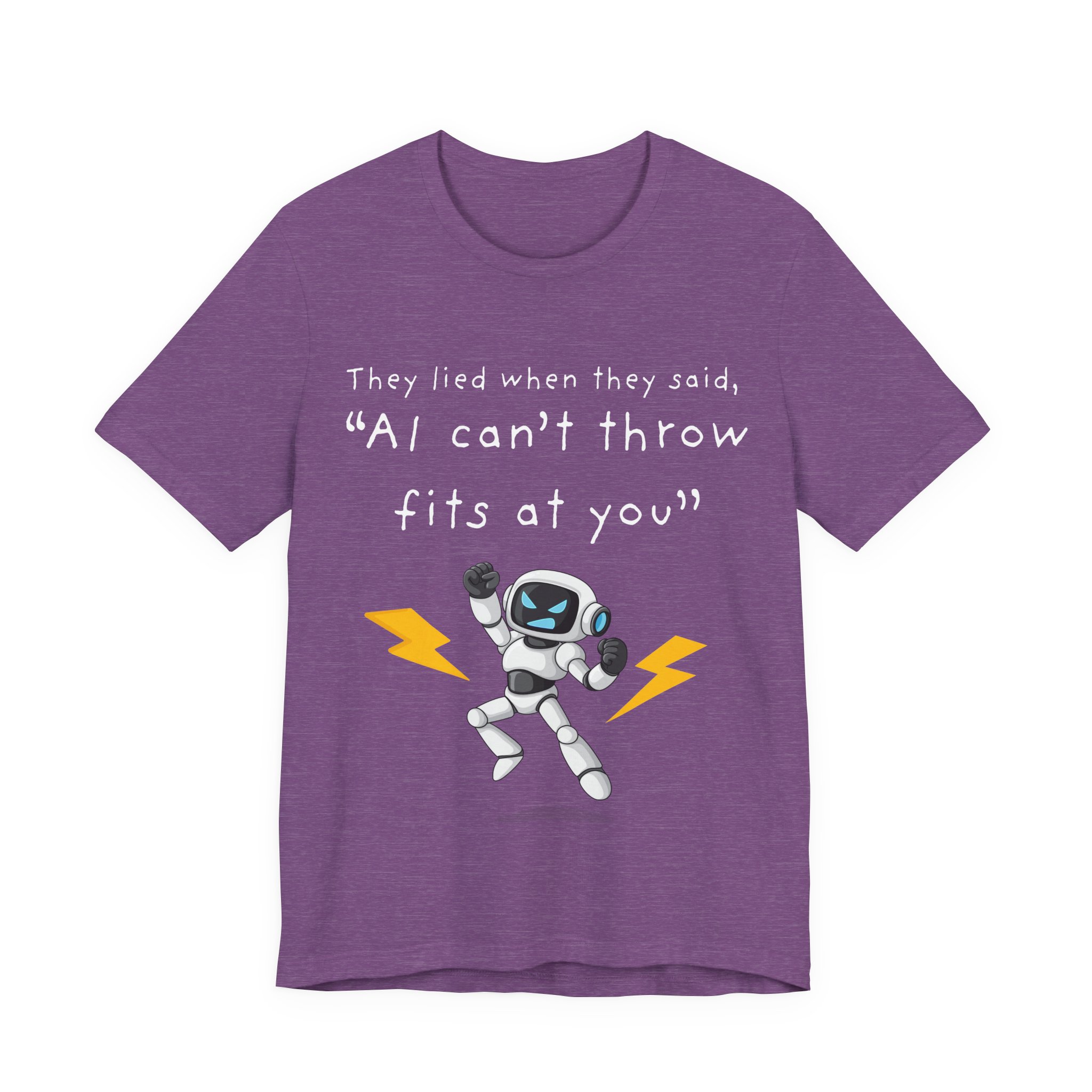 ai robot throwing fits t shirt funny tech humor tee ai attitude ai throwing tantrums meme tee tech humor shirt bella + canvas 3001 ai robot throwing fits t shirt funny tech humor tee ai attitude ai throwing tantrums meme tee tech humor shirt bella + canvas 3001