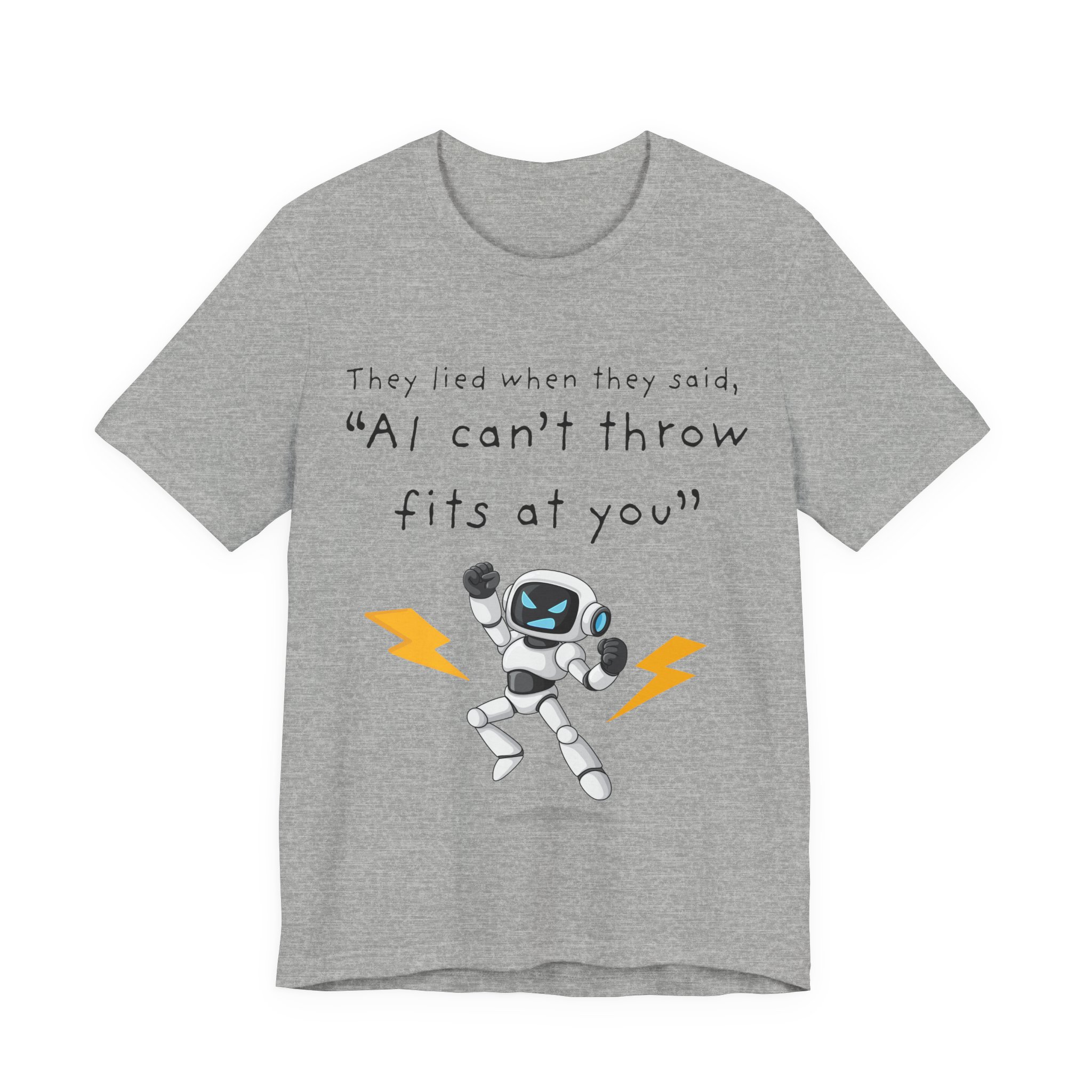 ai robot throwing fits t shirt funny tech humor tee ai attitude ai throwing tantrums meme tee tech humor shirt bella + canvas 3001 ai robot throwing fits t shirt funny tech humor tee ai attitude ai throwing tantrums meme tee tech humor shirt bella + canvas 3001