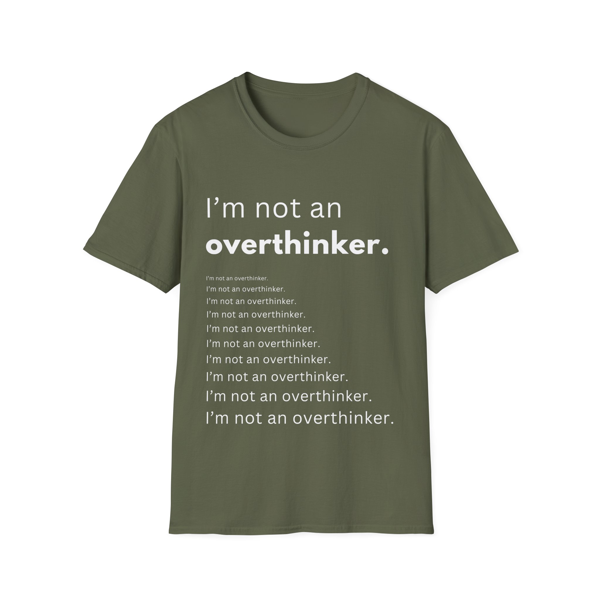 i’m not an overthinker funny anxiety t shirt overthinking humor tee gildan 64000 i’m not an overthinker funny anxiety t shirt overthinking humor tee gildan 64000