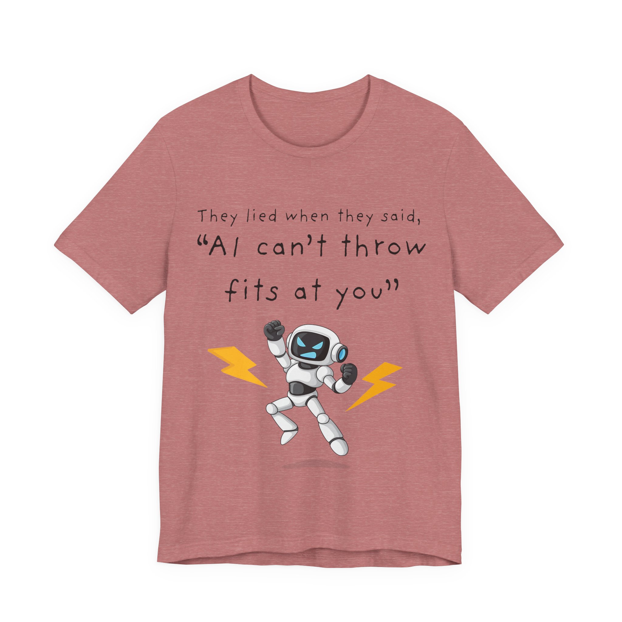 ai robot throwing fits t shirt funny tech humor tee ai attitude ai throwing tantrums meme tee tech humor shirt bella + canvas 3001 ai robot throwing fits t shirt funny tech humor tee ai attitude ai throwing tantrums meme tee tech humor shirt bella + canvas 3001