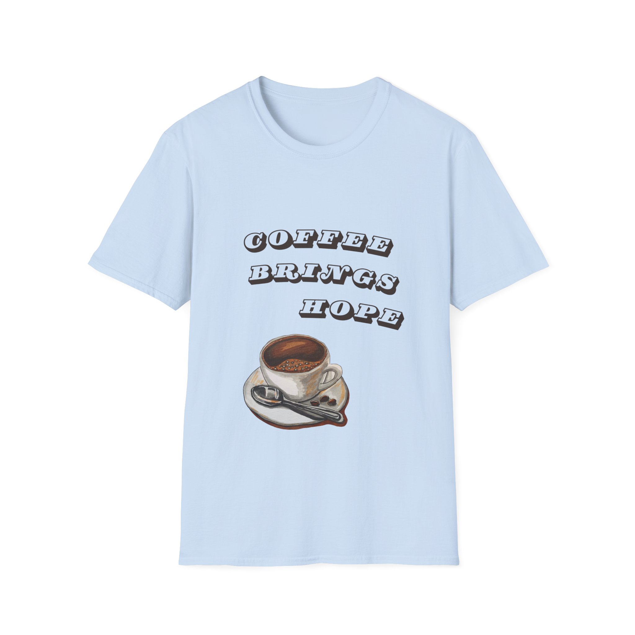 coffee brings hope funny coffee lover t shirt cute caffeine humor tee vintage cup graphic tee gildan 64000 coffee brings hope funny coffee lover t shirt cute caffeine humor tee vintage cup graphic tee gildan 64000