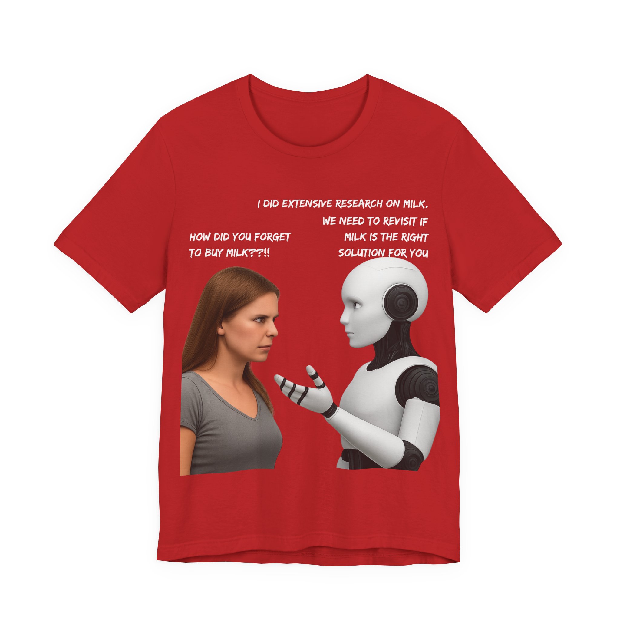 ai forgot the milk ai helper t shirt funny ai overthinking meme ai overcomplicates situation graphic tee funny ai moments bella + canvas 3001 ai forgot the milk ai helper t shirt funny ai overthinking meme ai overcomplicates situation graphic tee funny ai moments bella + canvas 3001