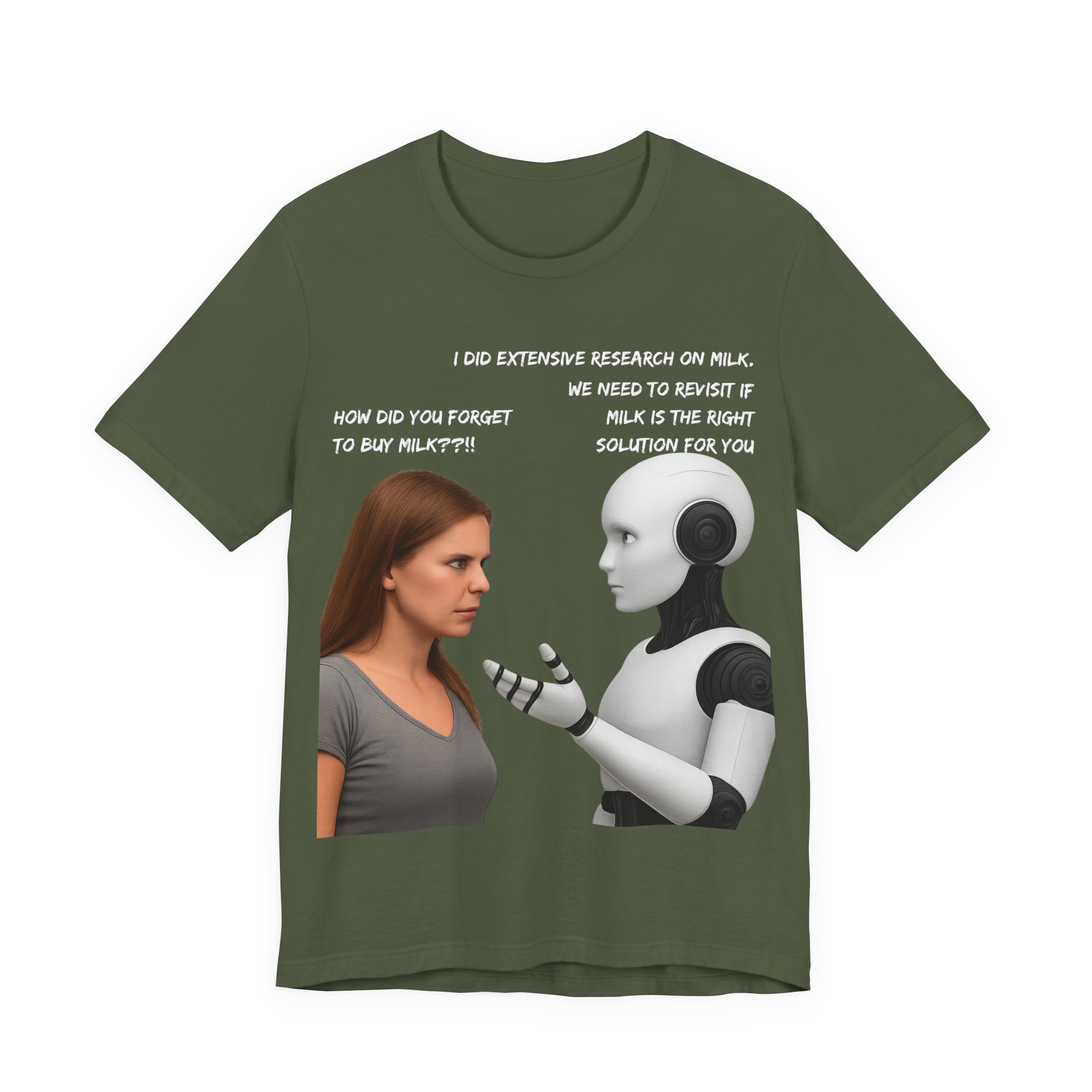 ai forgot the milk ai helper t shirt funny ai overthinking meme ai overcomplicates situation graphic tee funny ai moments bella + canvas 3001 ai forgot the milk ai helper t shirt funny ai overthinking meme ai overcomplicates situation graphic tee funny ai moments bella + canvas 3001