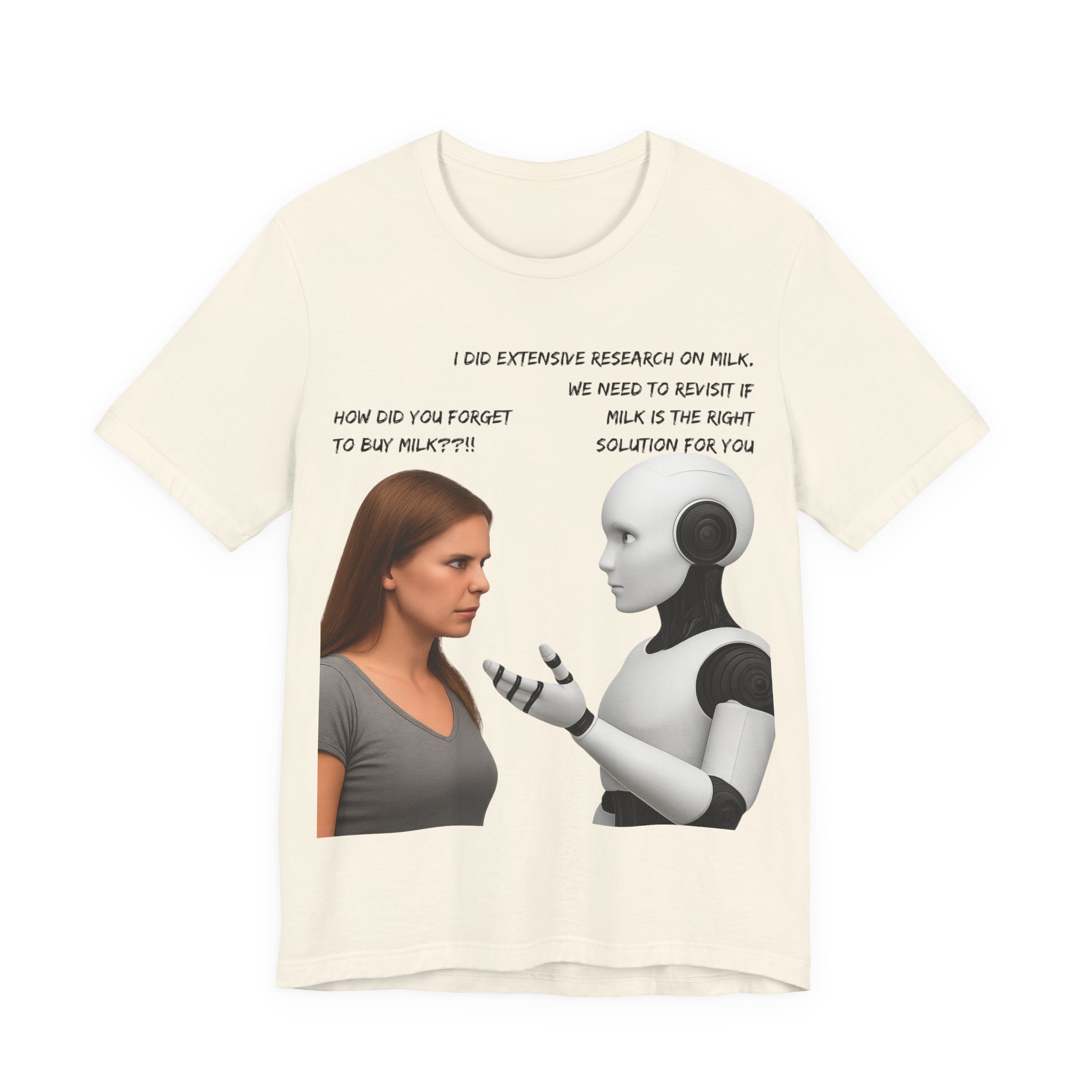 ai forgot the milk ai helper t shirt funny ai overthinking meme ai overcomplicates situation graphic tee funny ai moments bella + canvas 3001 ai forgot the milk ai helper t shirt funny ai overthinking meme ai overcomplicates situation graphic tee funny ai moments bella + canvas 3001