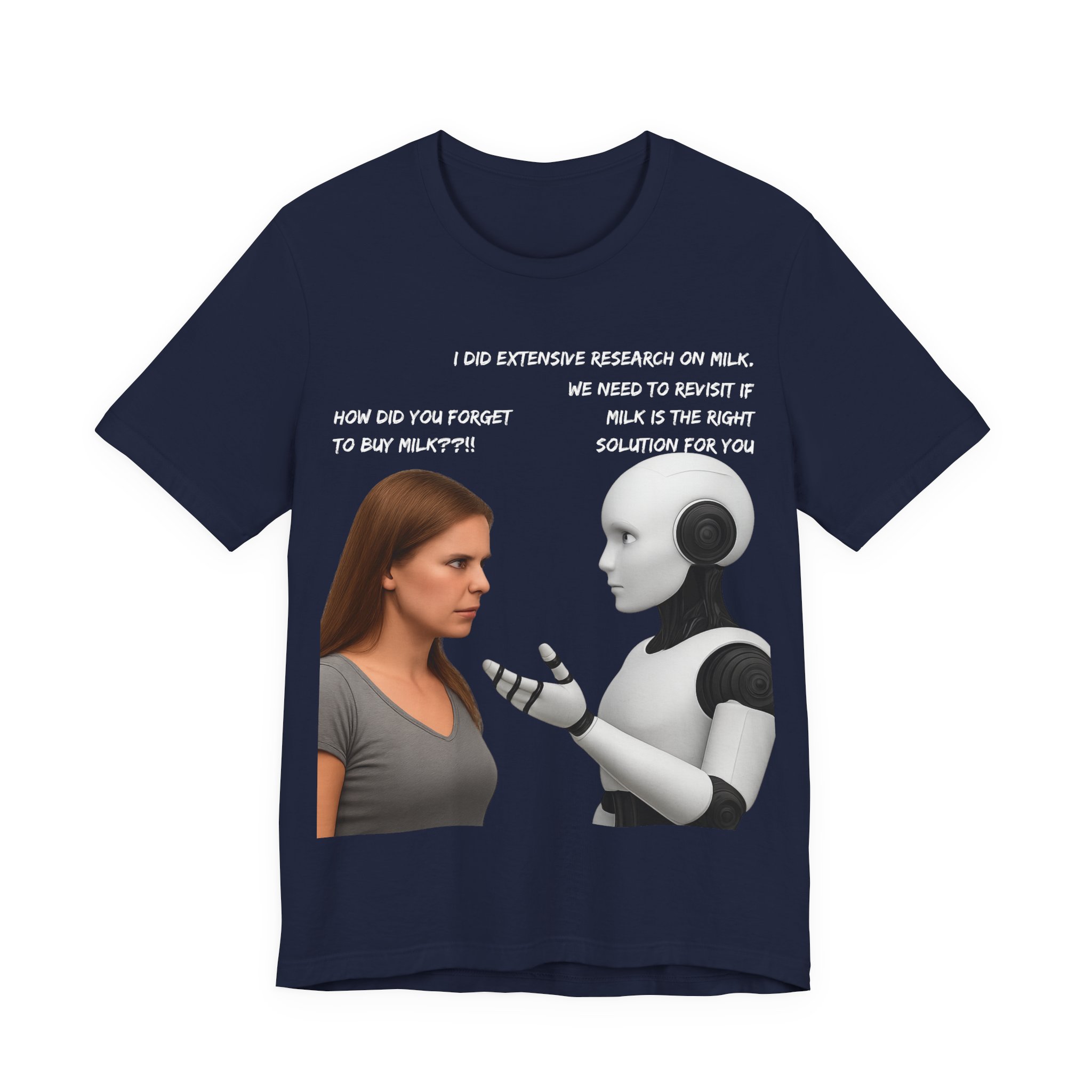 ai forgot the milk ai helper t shirt funny ai overthinking meme ai overcomplicates situation graphic tee funny ai moments bella + canvas 3001 ai forgot the milk ai helper t shirt funny ai overthinking meme ai overcomplicates situation graphic tee funny ai moments bella + canvas 3001